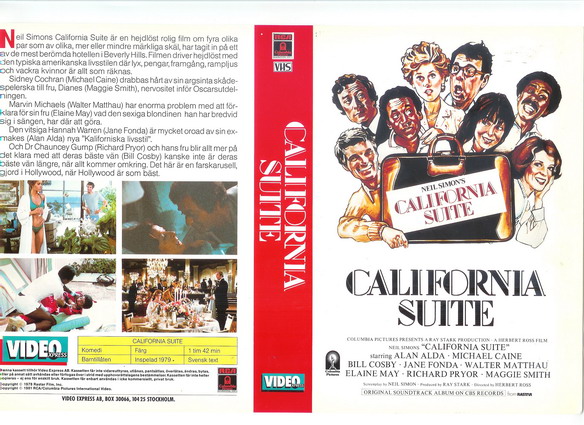 CALIFORNIA SUITE (VHS)
